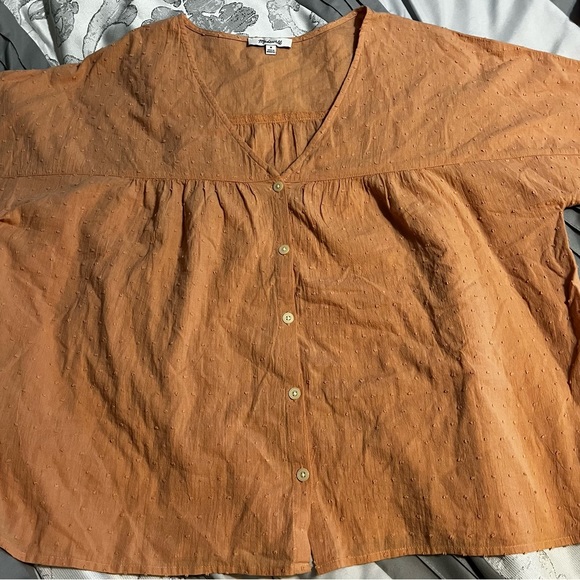 Madewell Rhyme Button Front Top in Clipdot size M - Picture 5 of 7